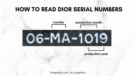 dior stamp|Dior date codes.